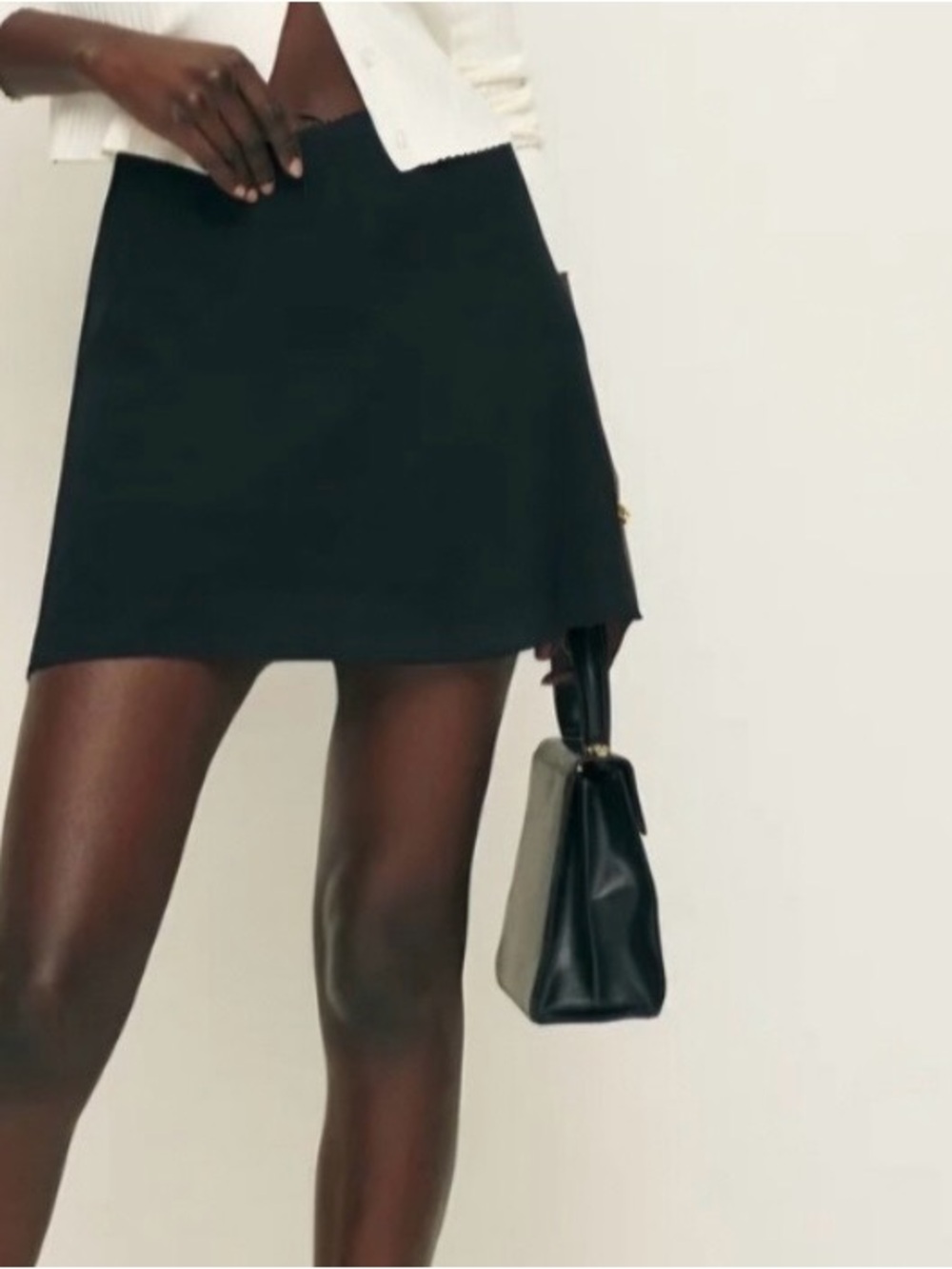 Reformation Black Mini Skirt Size 4 Classic Basic